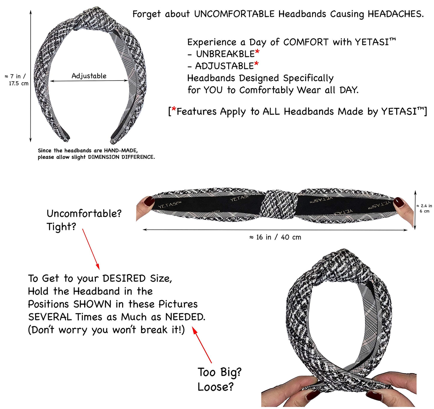 YETASI Brown Satin Cheetah Knotted Headband for Women is Classy. Head bands for Women 's Hair Designer Headbands for Women are C