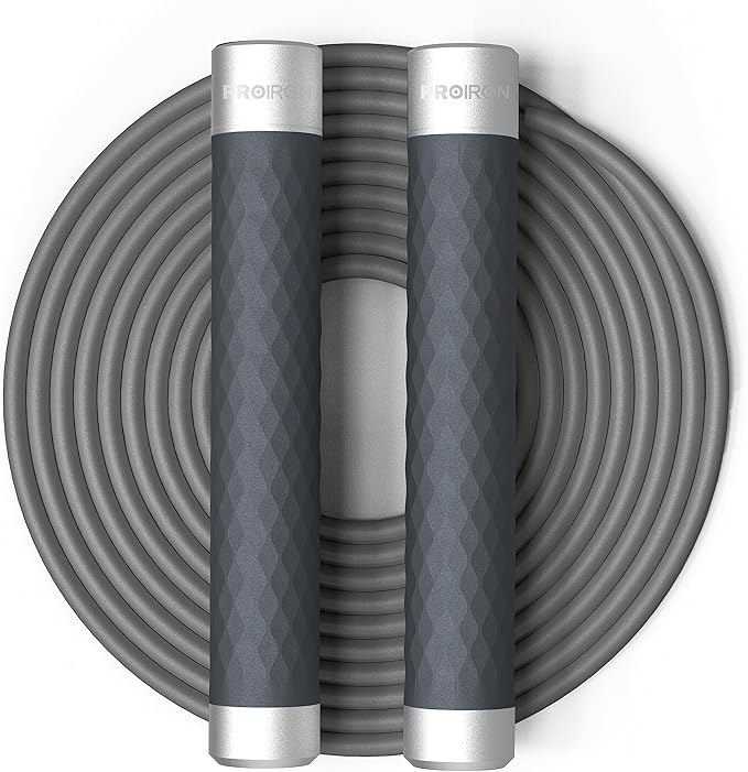 PROIRON Jump Rope Double Weighted Skipping Rope 360° Swivel Ball Bearings Tangle-Free Double Fat Burning with Aluminum Han...