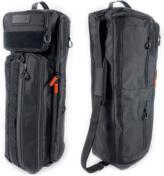Fitdom Tactical Inspired Yoga Bag for Adult Men. Heavy Duty Yoga Bags and Carriers Fits All Your Stuff. Yoga Mat Bag with ...