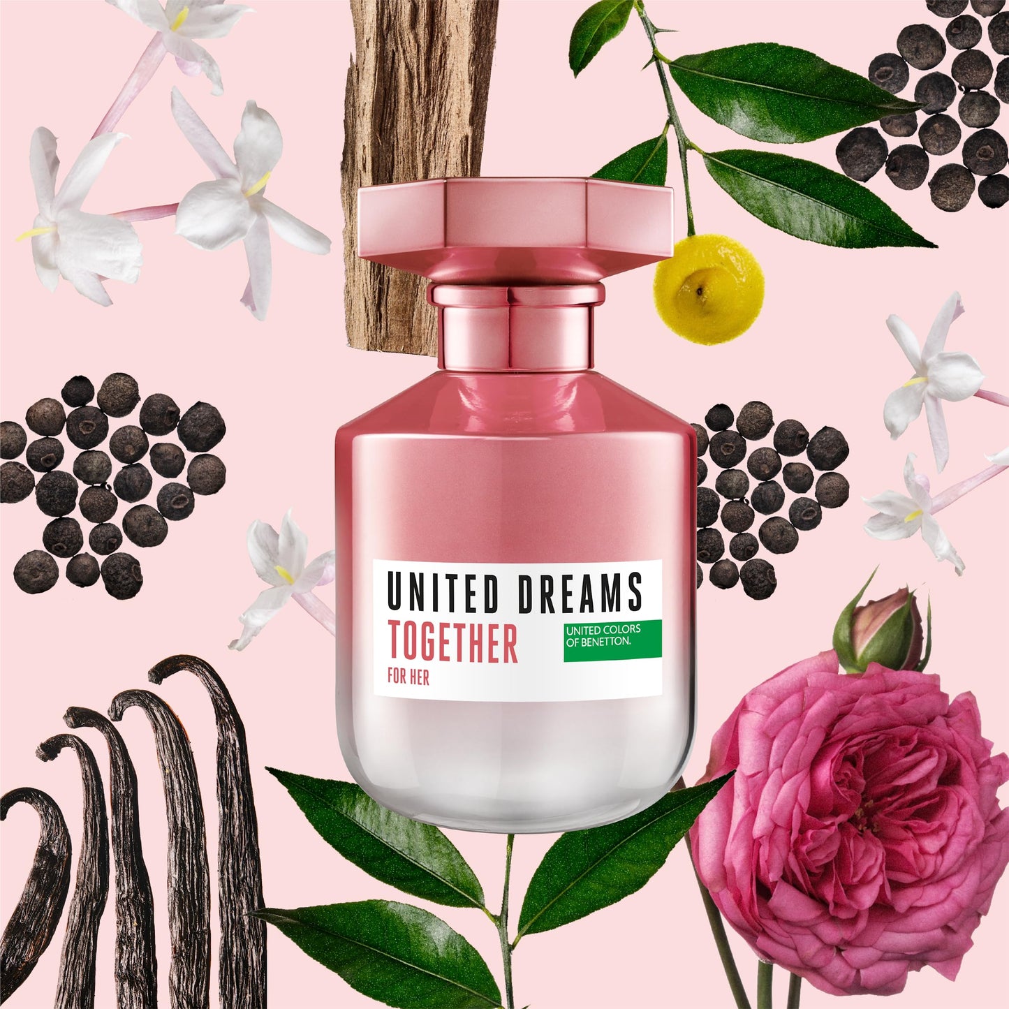 Fragancia para Dama Benetton United Dreams Together 80 ml Her Edt Spray