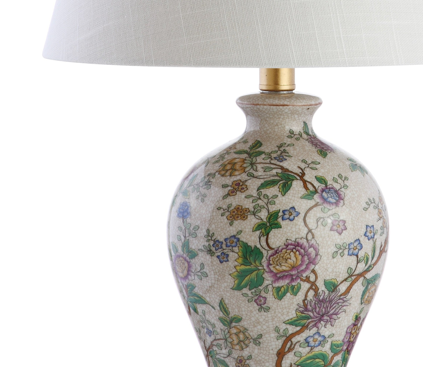 Jonathan Y Grace 24 Floral Led Table Lamp, Multicolor Ceramic, Model Jyl3009A For Bedroom, Living Room, Office