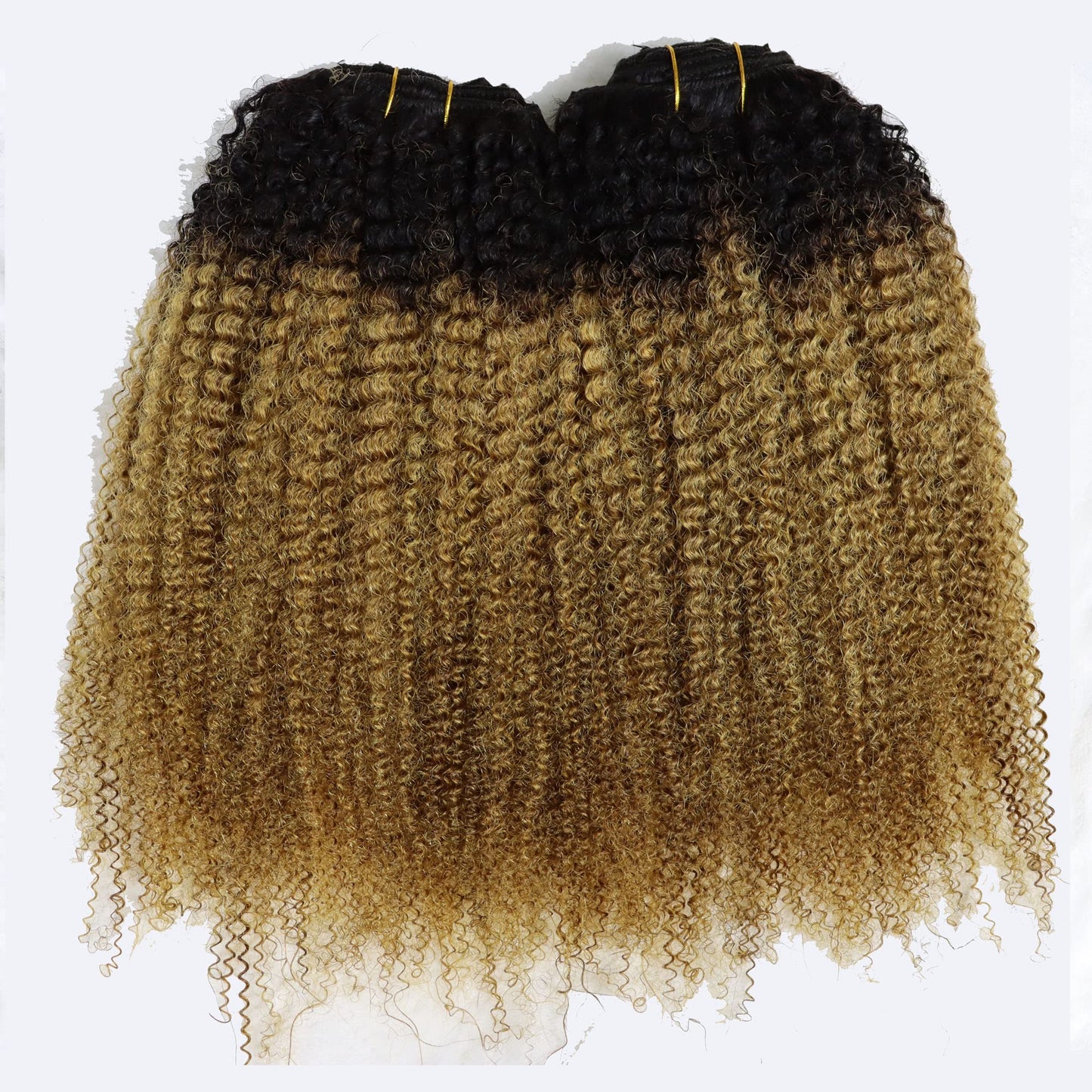 IXTUYLL Virgin Human Hair Clip In Extensions - 4C Afro Kinky Curly & Straight - 120 Grams Clip Ins - Real Human Hair Curls (T(#1