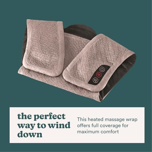 Homedics Vibration Heated Shoulder Massager Wrap, Comfort Pro Elite, Soft Fabric, Tension Relief, 2 Speeds & Styles, Long,...