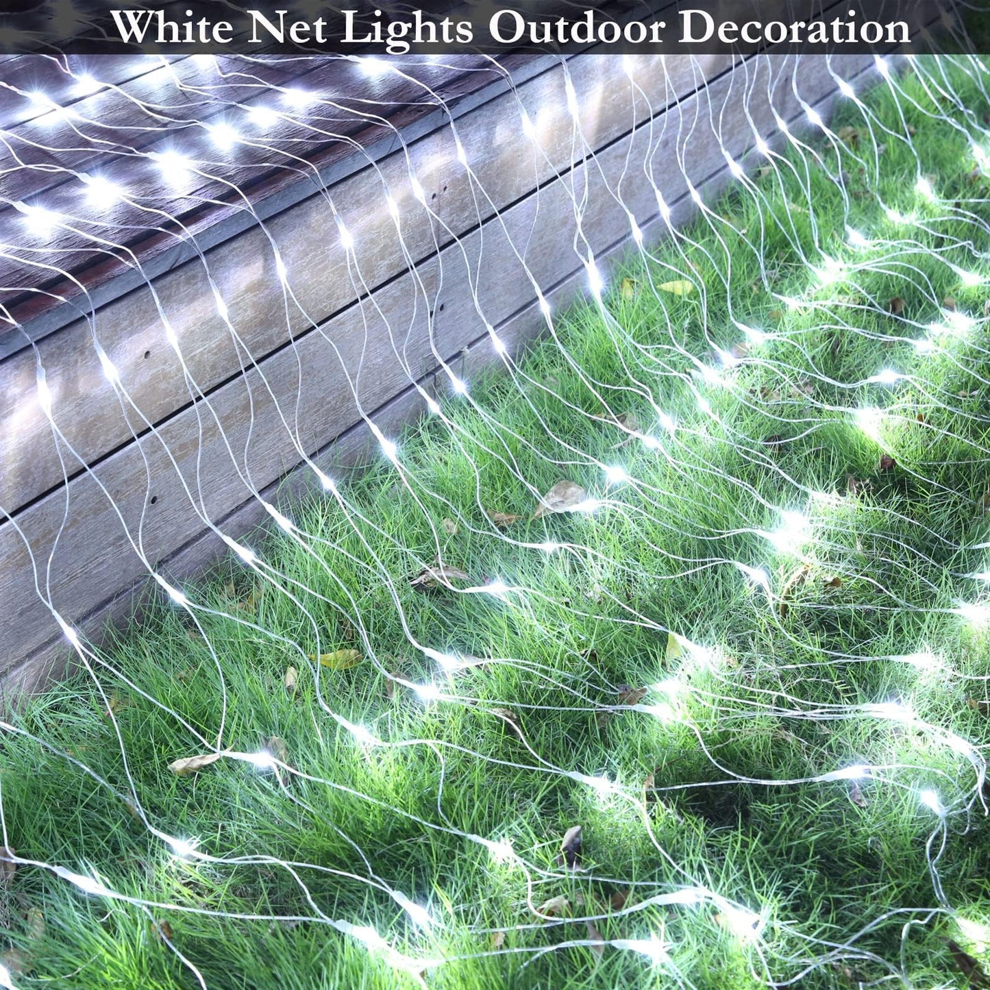Joomer Christmas Net Lights - 12FT x 5FT, 360 LED, Waterproof, 8 Modes, Clear Wire, White, Model SSL0360-N-29V