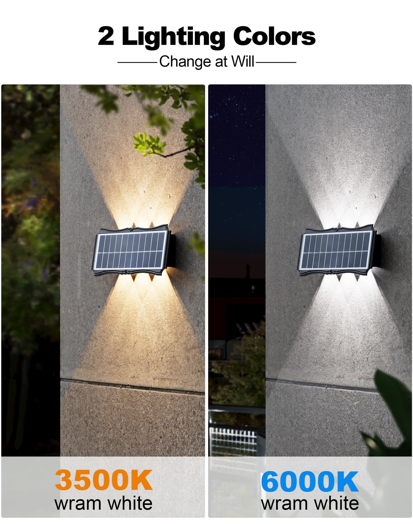 Kialush Solar Step Lights Outdoor  6 Pack 1500Mah Wall Lights Fence Lights Solar Powered  Ip65 Outdoor Up And Down Solar Lighting For Step  Wall  Fence