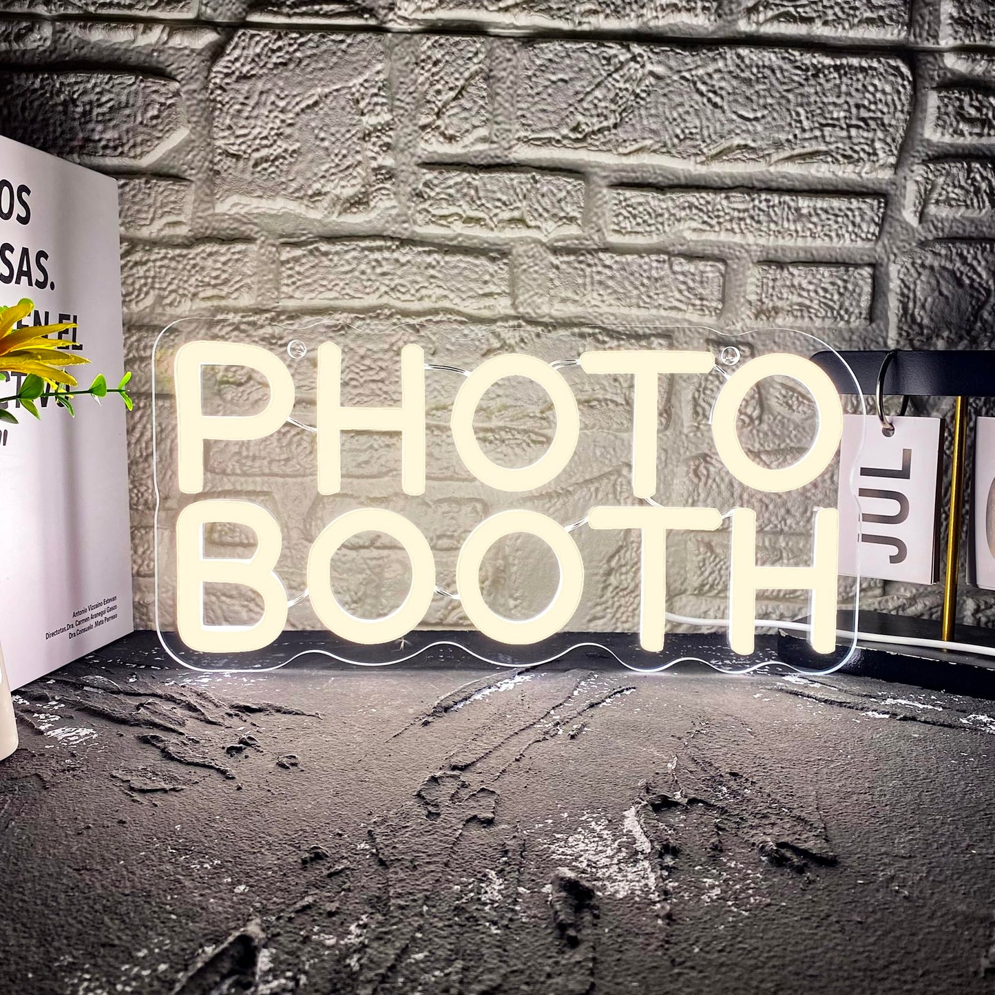 Photo Booth Neon Sign  Dimmable Photo Studio Sign Led Neon Light Led Light For Photography Bedroom Wedding Engagement Party Reception Gifts(11.8 * 5.9In)