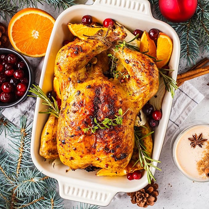 Sunvivi 22lb 18-Quart Roaster Oven, Electric Roaster Oven with Self-Basting Lid, Turkey Roaster with Unique Defrost/Warm Function, Large Roaster with Removable Pan & Rack, Stainless Steel, Silver