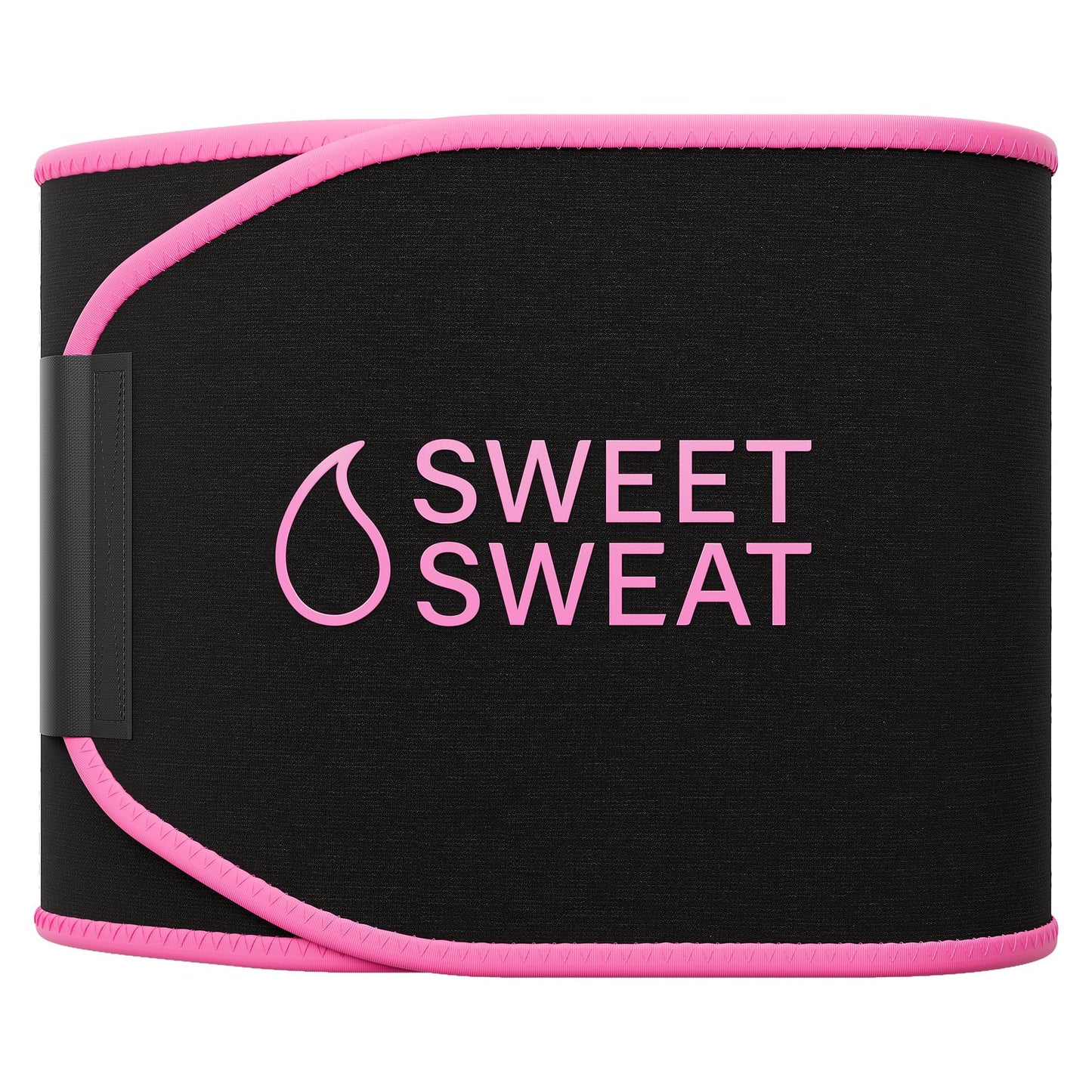 Sports Research Sweet Sweat Waist Trimmer (Core Series) - Premium Sweat Enhancing Fitness Band for Women & Men - Adjustable Fit · Latex-Free Neoprene - Pink Logo, Medium