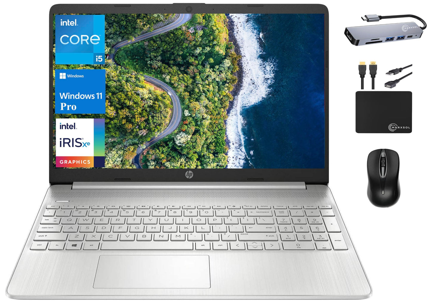 Hp 15 Laptop 2024 Business Notebook, 15.6 Fhd Display, Quad Core Intel I5-1135G7 (Beat I7-1065G7), Iris Xe Graphics, 64Gb Ram, 2