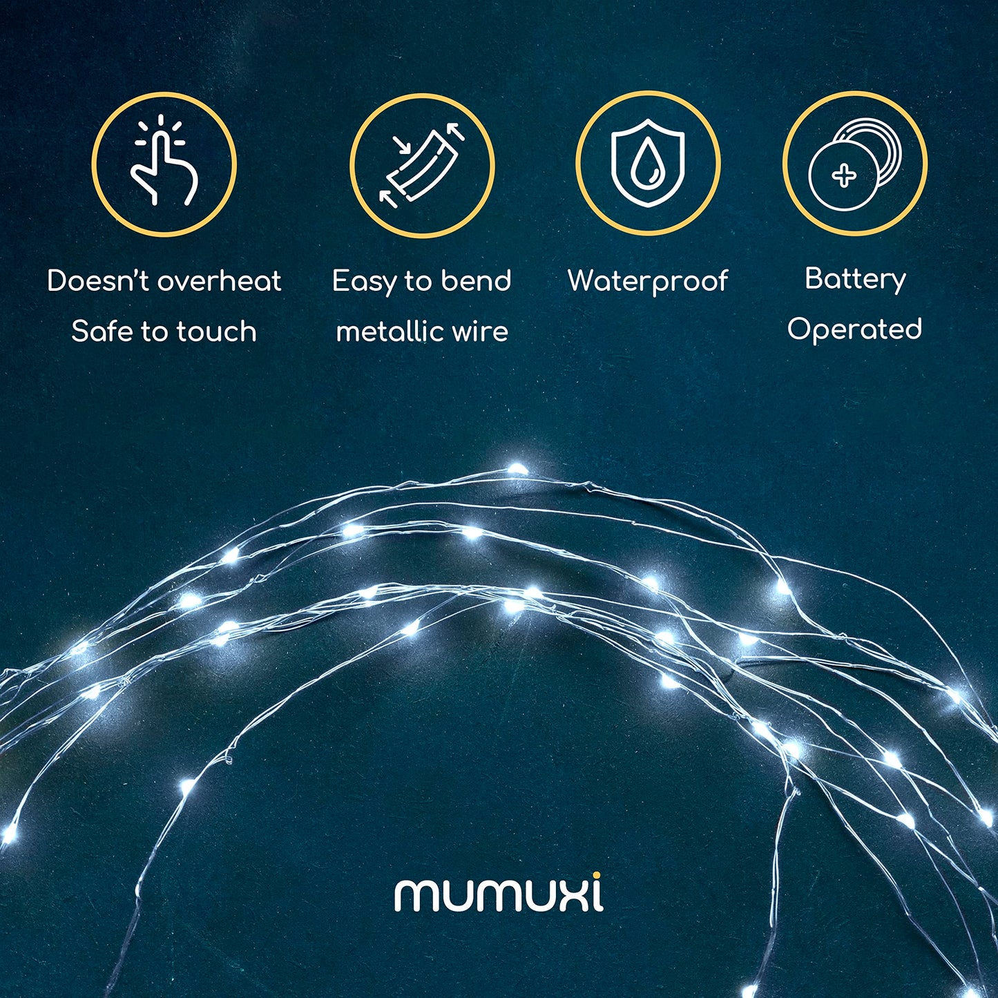 Mumuxi 24 Pack 7.2Ft Led Fairy Lights, Battery Operated Mini String Lights, Cool White, Perfect For Weddings, Parties, And Home Decor