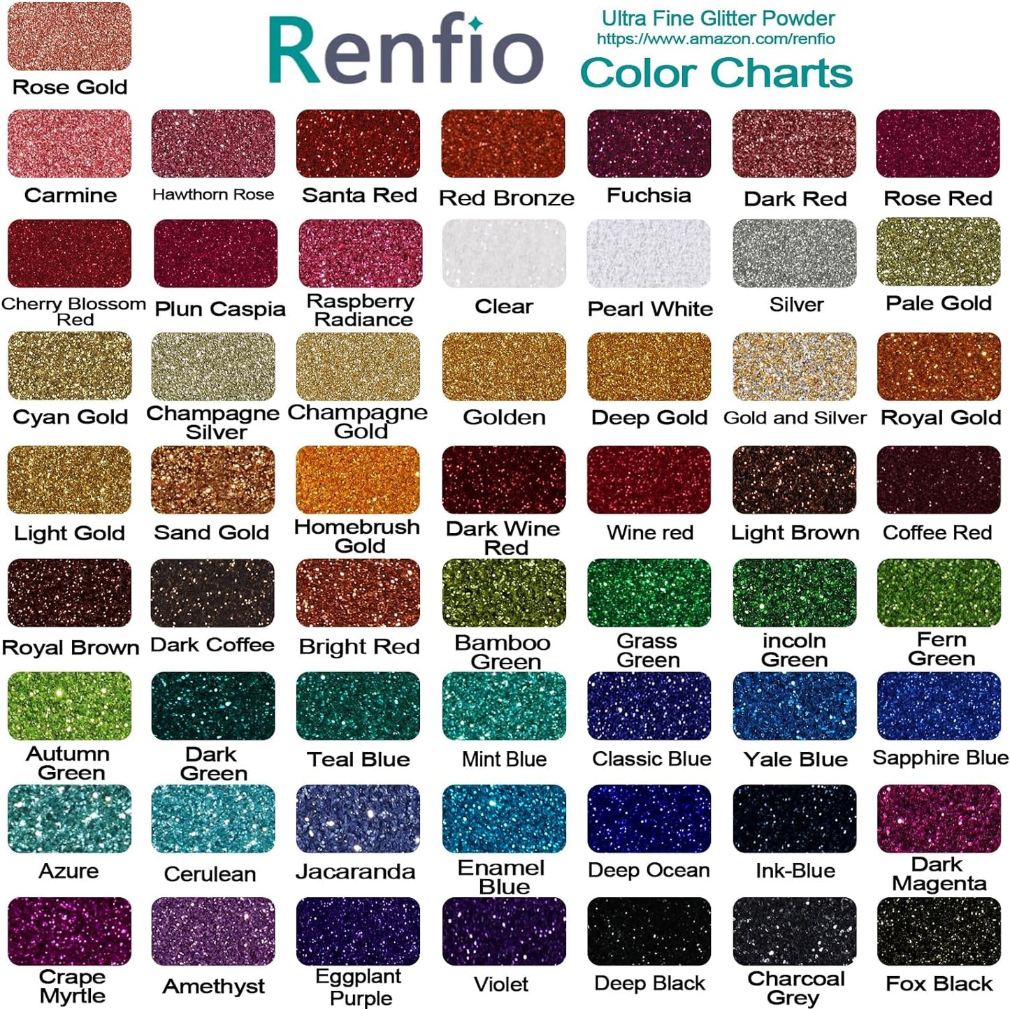 Renfio Ultra Fine Glitter Powder Metallic Resin Glitter 2.11 Oz (60g) PET Flakes Crafts Sequins 1/128" 0.008" 0.2mm Epoxy Chips Flakes for Tumblers Slime Roses Decoration - Eggplant Purple