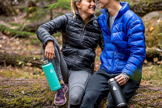 HYDRO CELL Stainless Steel Insulated Water Bottle with Straw - For Cold & Hot Drinks - Metal Vacuum Flask with Screw Cap and Modern Leakproof Sport Thermos for Adults (Teal 40oz)