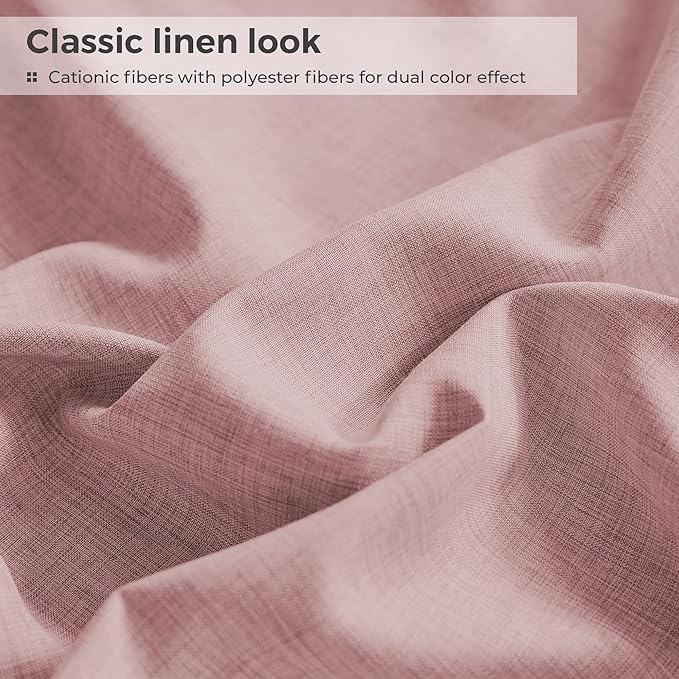 Full Sheets Wine Red, Ultral Soft Cationic Linen Look Sheets, Luxury Cooling Cozy Bed Sheet Set with Non-Slip Fitted Sheet