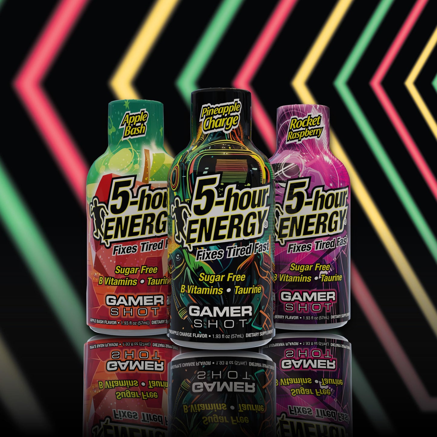 5-Hour Energy Gamer Shots Variety Pack, 30 Count (1.93 fl oz) - Extra Strength Apple Bash, Rocket Raspberry, Pineapple Charge Flavors