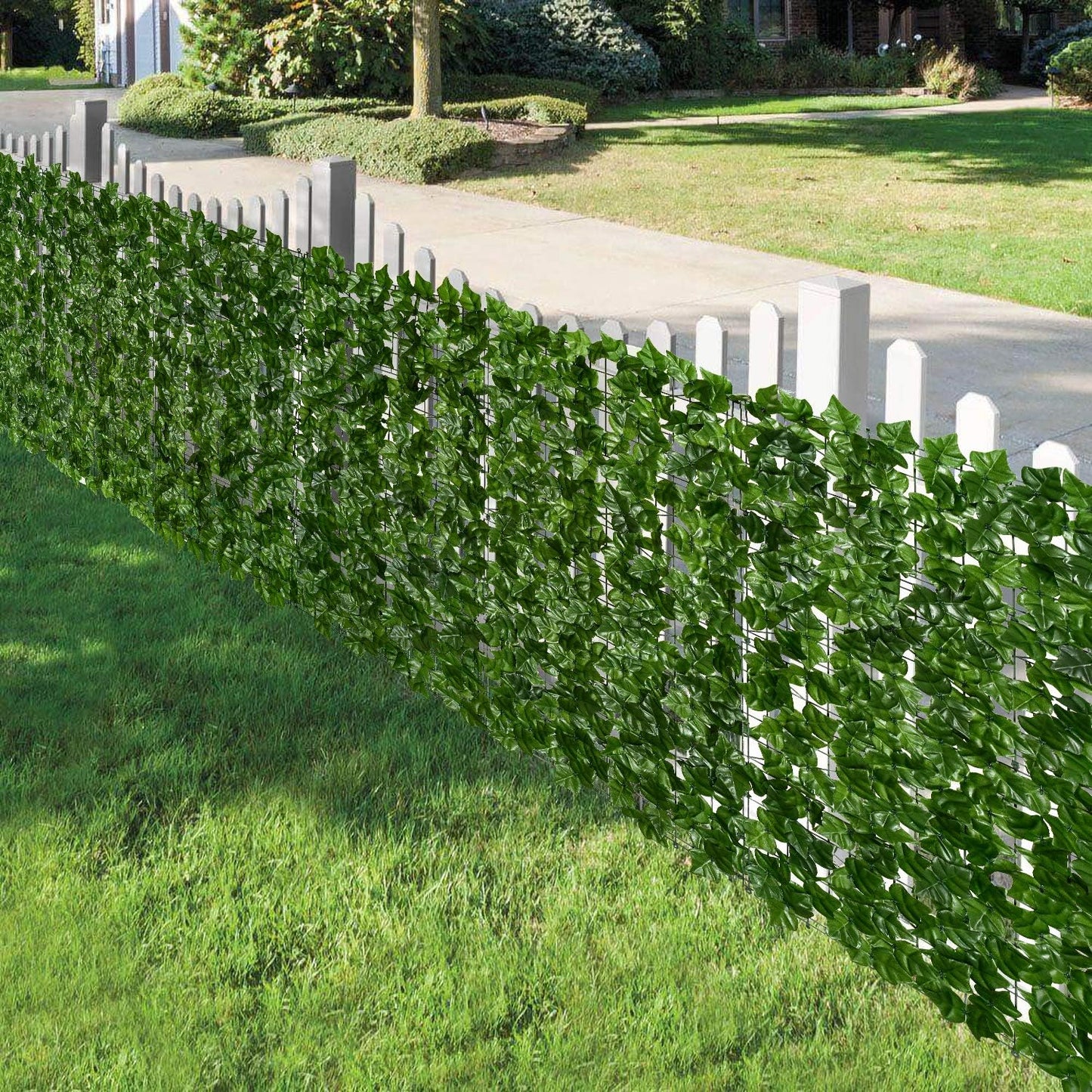 DearHouse Artificial Faux Ivy Hedge Privacy Fence Wall Screen, Leaf and Vine Decoration for Outdoor Garden Home Decor, (157.5 * 59inch)