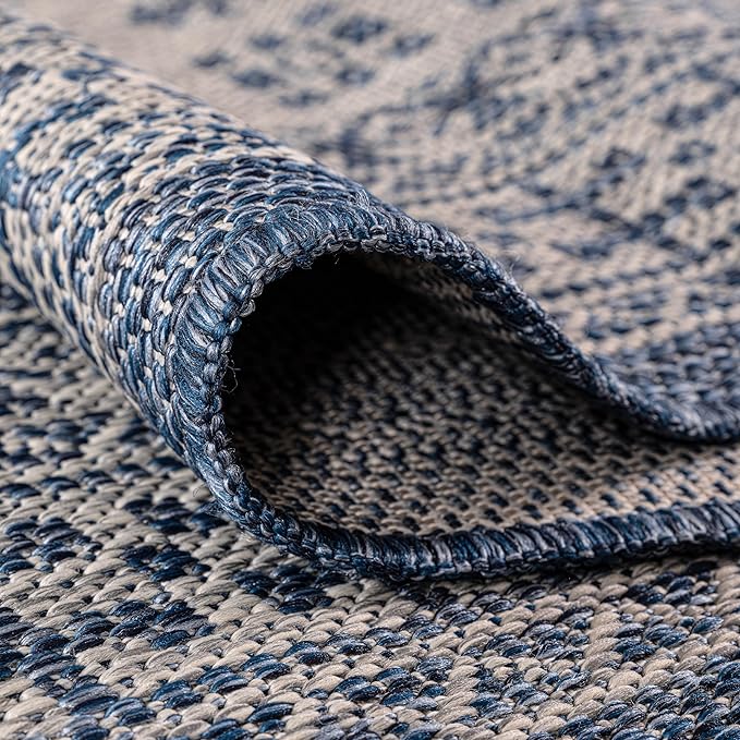Keen Home Design Terrace Outdoor Area Rug - 5x8 Washable Indoor/Outdoor Rug for Patio, Kitchen, Balcony, Beach, Garden, Deck and Porch, Size: 5'3"x7'7"