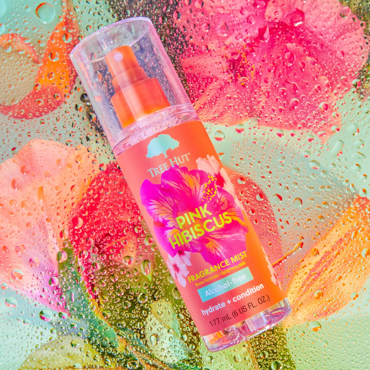 Tree Hut Pink Hibiscus Fragrance Mist, Spritz On for a Refreshed Feel or Layer with Your Favorite Scents, Versatile Body Spray, 6 fl oz.