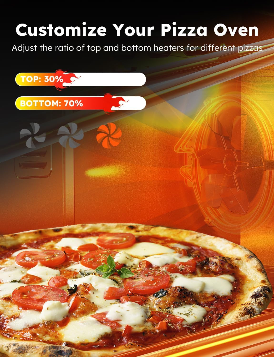 Bravo Pro Smart Toaster Oven Countertop, True Air Fryer Combo W/Improved 100% Convection, 35% Crispier, 112 Presets, Customizable Pizza Zones, Integrated Probe, PFAS Free, 30QT, Stainless Steel