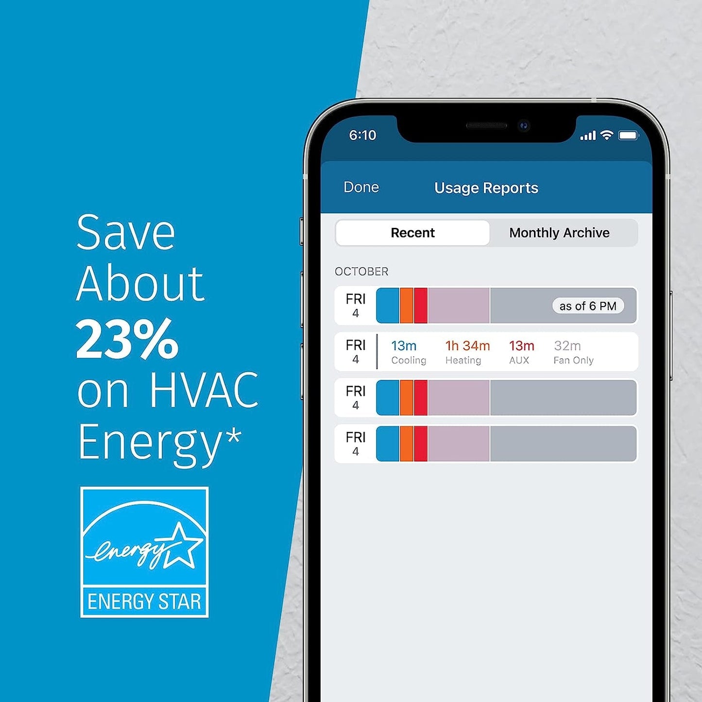 Sensi Lite Smart Thermostat, Data Privacy, Programmable, Wi-Fi, Easy DIY, Works with Alexa, Energy Star Certified, ST25, Most Systems C-Wire Not Required, except on Heat/Cool Only and Heat Pump System