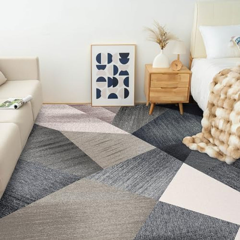 Washable Modern Area Rug - Geometric Style 9X12 Rugs for Living Room, Bedroom, Machine Washable Rug Soft Non Slip Non Shedding Area Rug - Green, 9'X12'