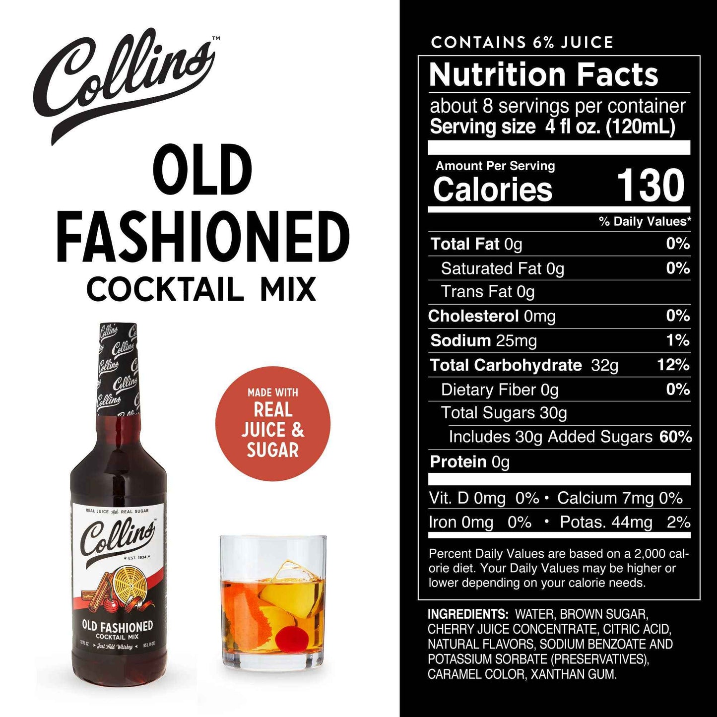 All in 1 Old Fashioned Whiskey Cocktail Kit Set of 4