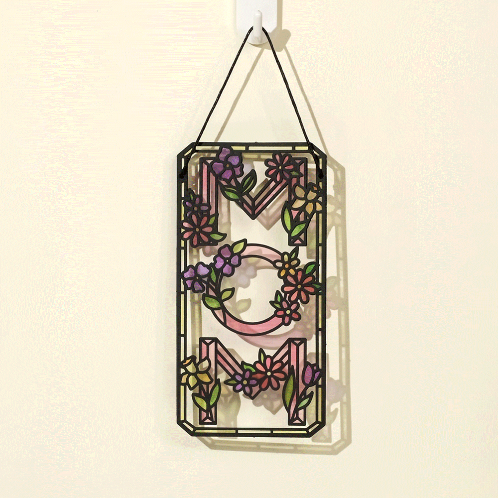 5x7" Floral Mom Suncatcher Card