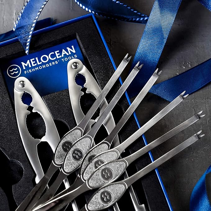 Crab Crackers and Tools Set - Premium 2 Lobster Crackers and 6 Seafood Forks Kit - Professional Crab Leg Claw Seafood Tools Set - Nutcrackers for All Nuts and Picks