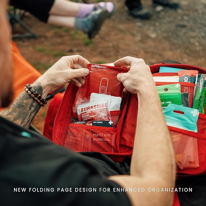 MY MEDIC MyFAK Standard Ifak First Aid Kit - 132 Life Saving Trauma and Medical Items - HSA FSA Eligible Survival Kit for Camping or Your Car - Black