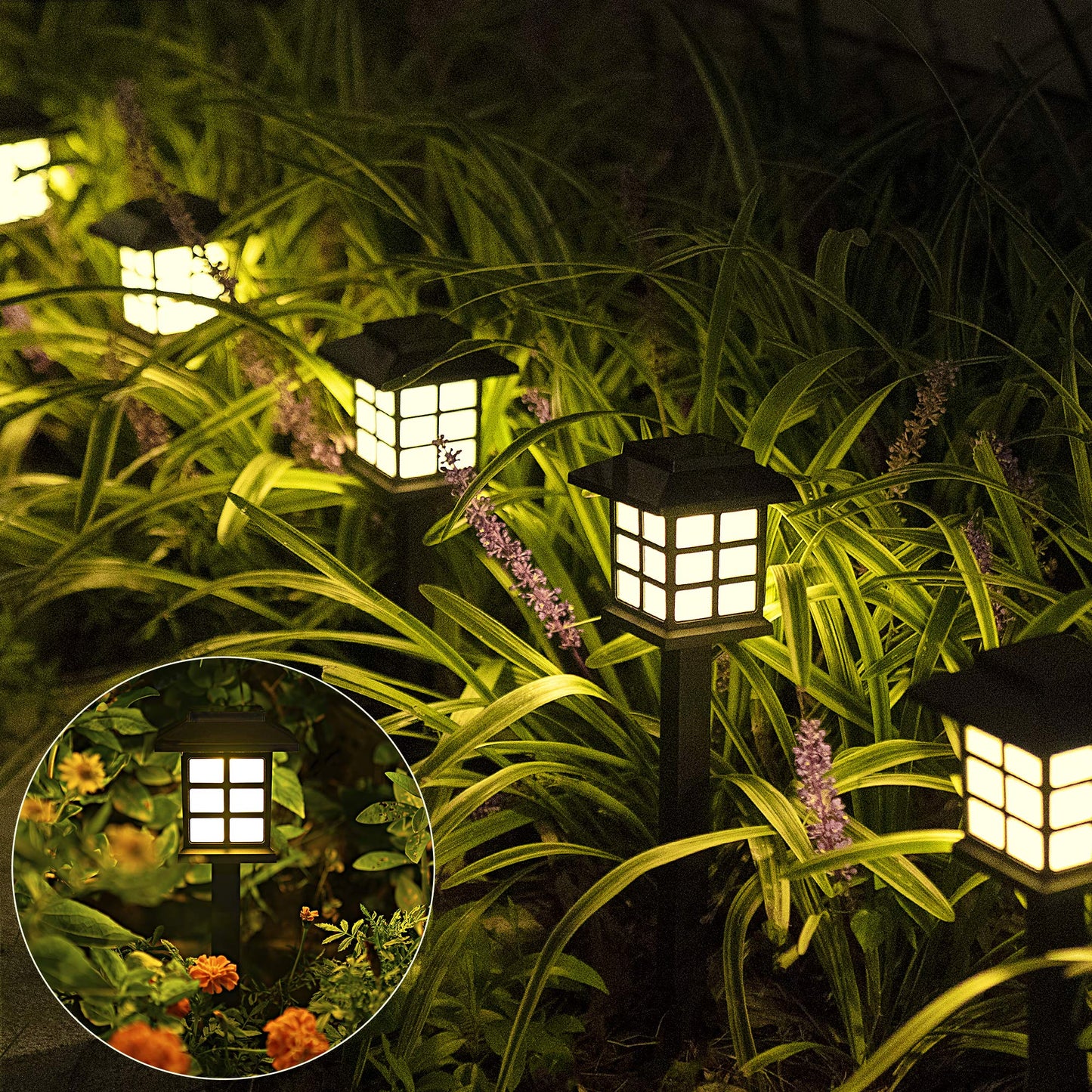 SOLPEX Solar Path Lights, 12 Pack, Waterproof, Warm White, Acrylonitrile Butadiene Styrene, Model P-L-12FXD