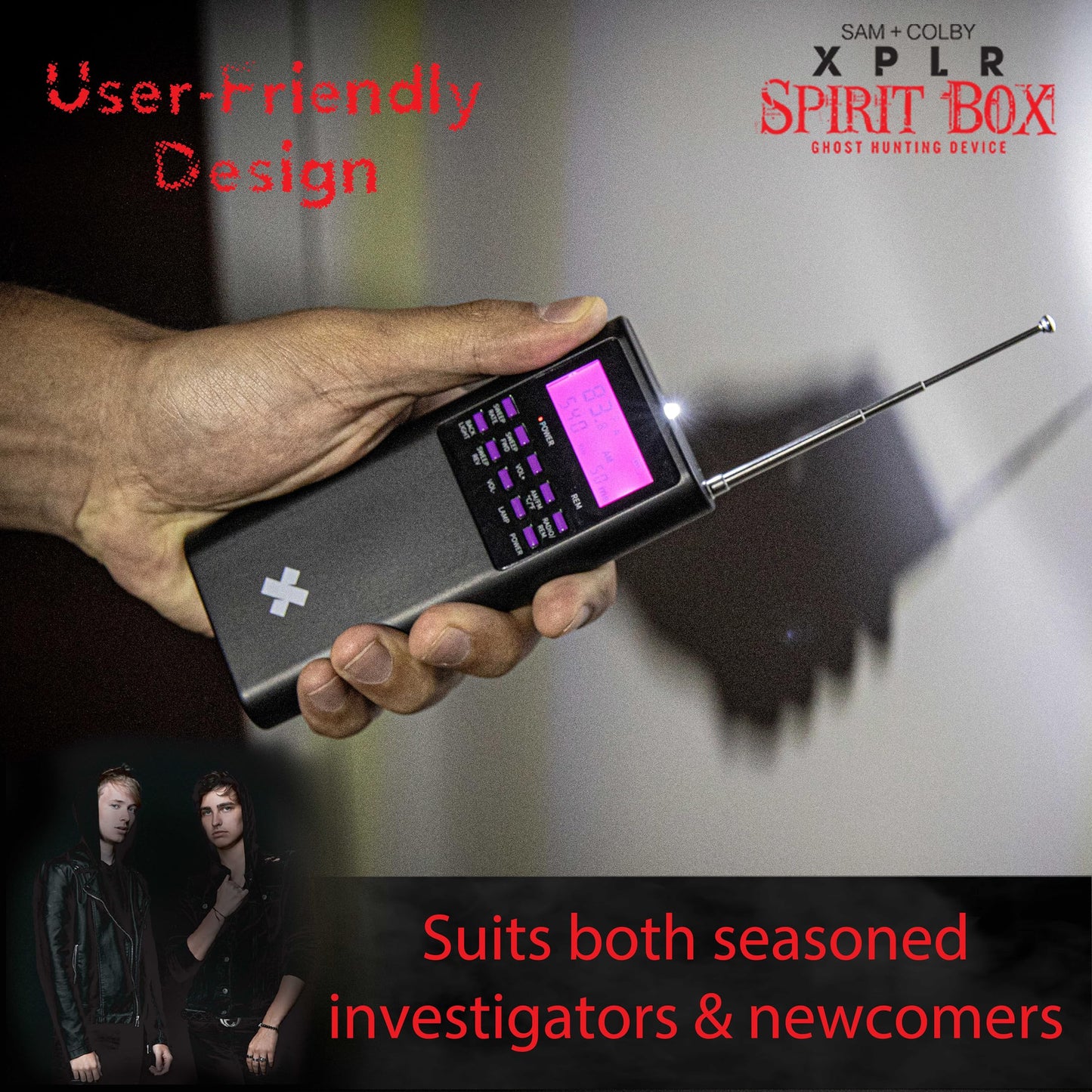Sam and Colby XPLR Spirit Box | Paranormal Detection Equipment; Haunted Survival; Ghost Hunter Scanner; EMF and EVP Detector; Comprehensive Tool for Spirit Communication