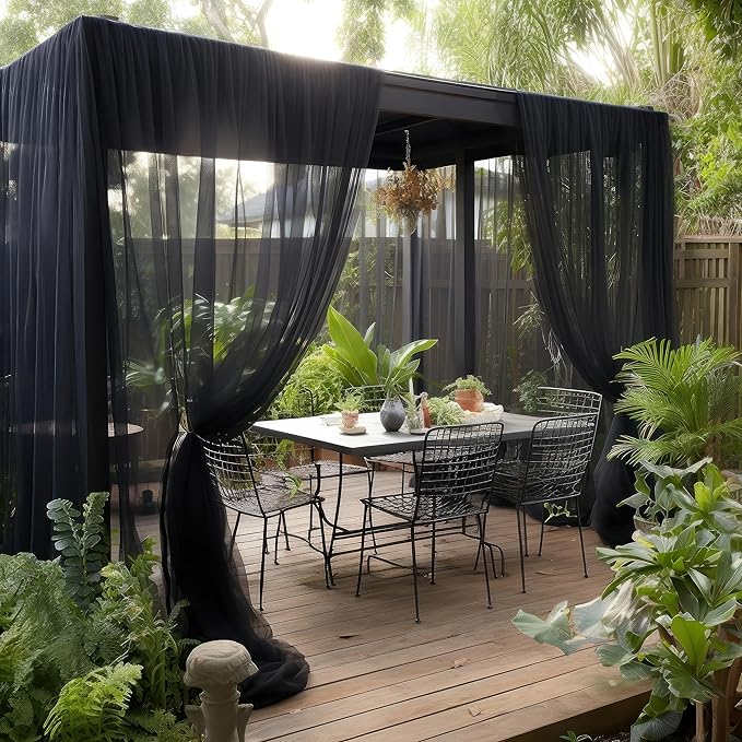 Black DIY Mosquito Net Fabric | 10x20 FT Netting | Insect Cover for Garden, Patio, Outdoor & Windows | Multiple Sizes in Black, White & Green | Raised Bed Screen Mesh Barrier