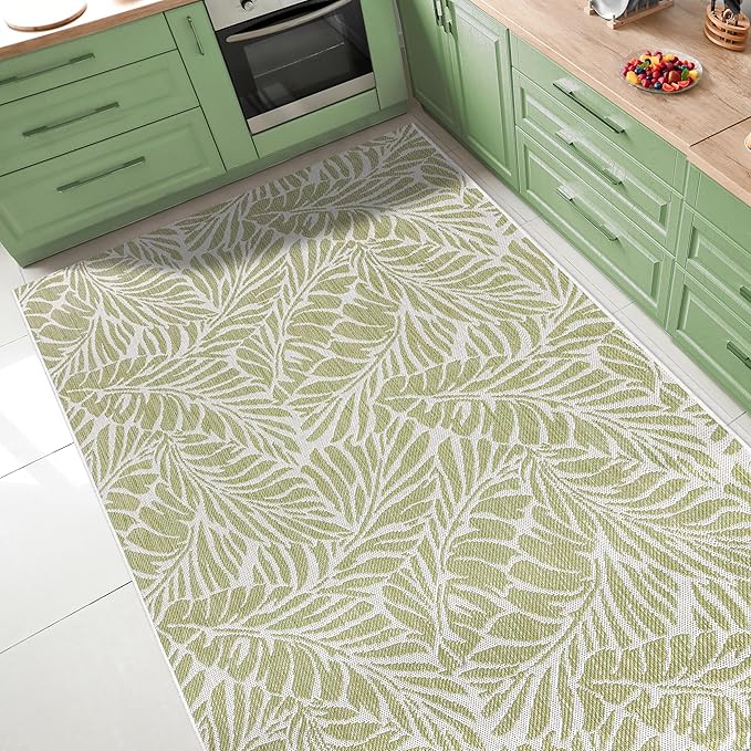 Keen Home Design Terrace Outdoor Area Rug - 9x12 Washable Indoor/Outdoor Rug for Patio, Kitchen, Balcony, Beach, Garden, Deck and Porch, Size: 8'10"x12'