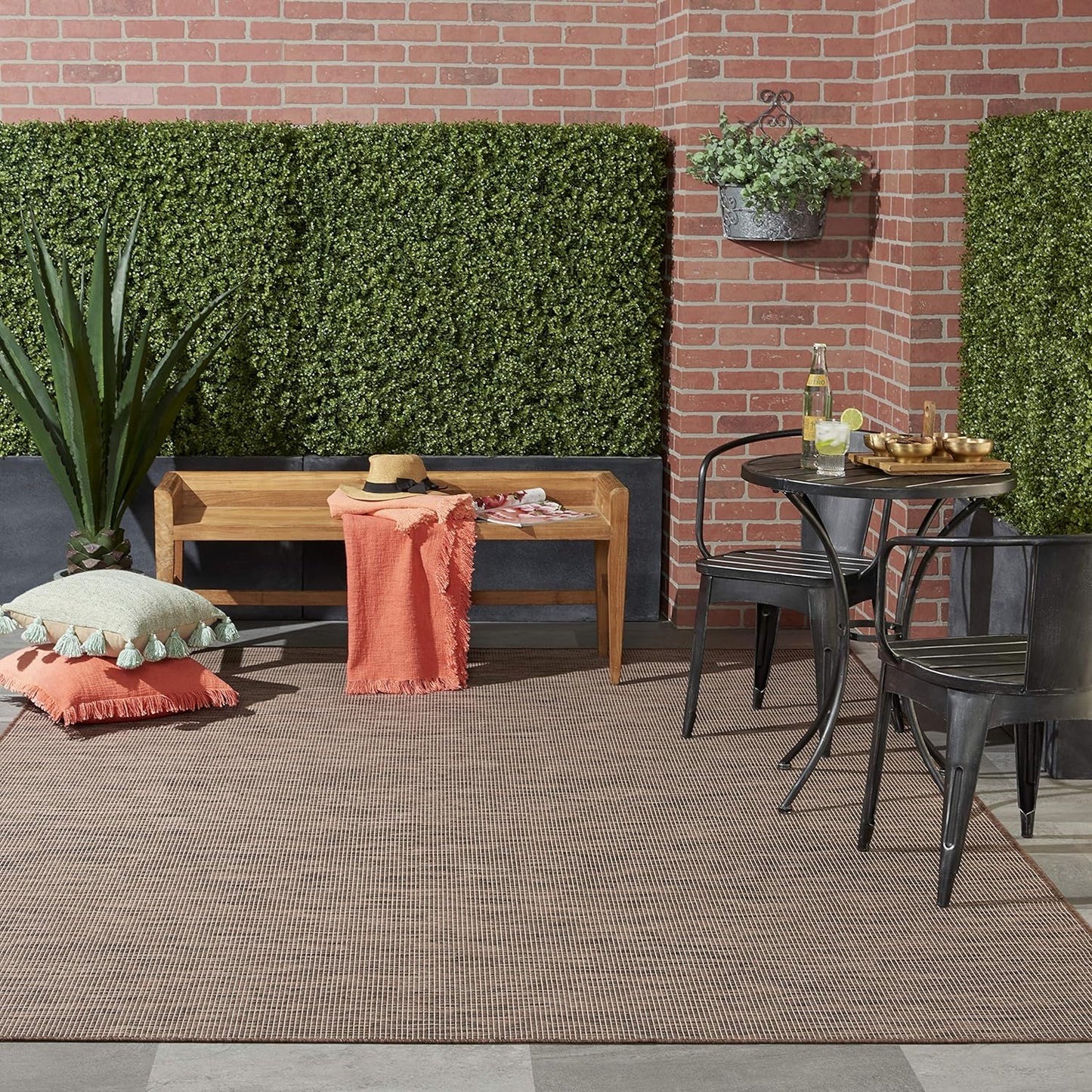 Nourison Home Positano 7' x 10' Natural Fabric Modern Area Rug (7' x 10')