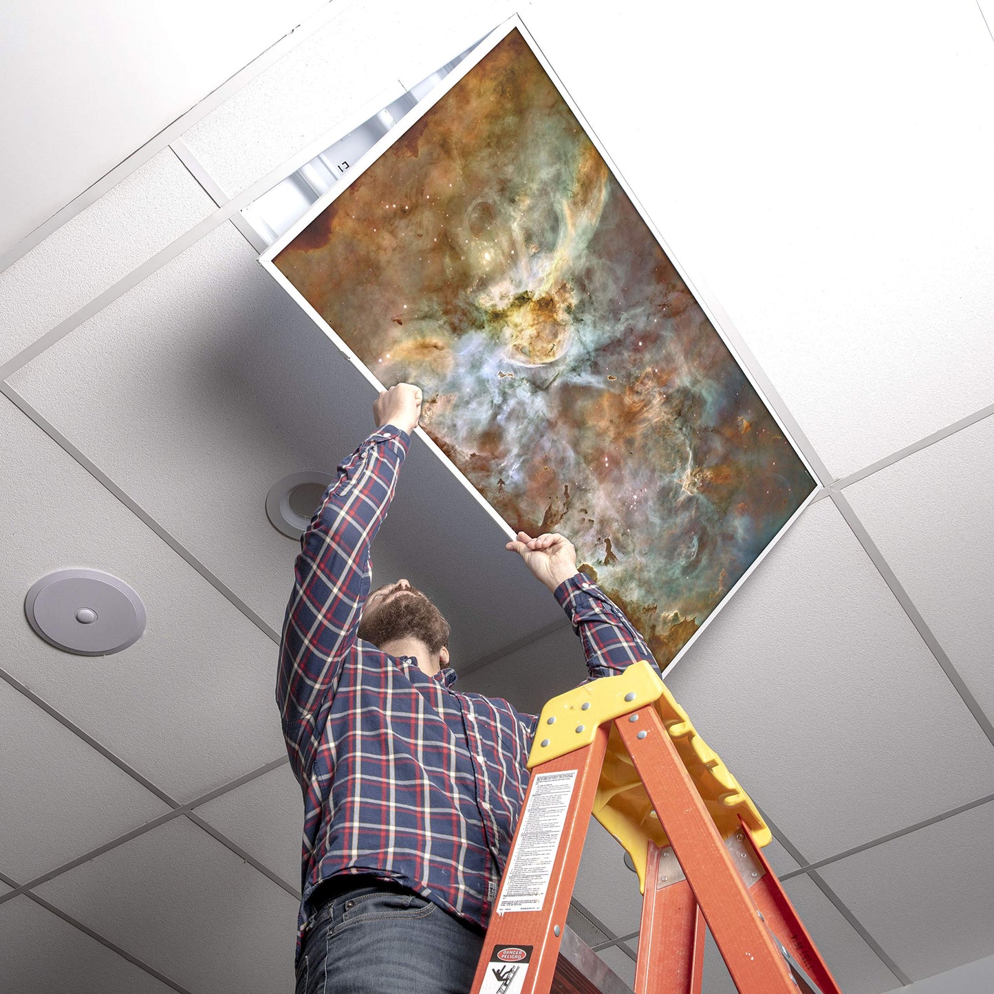 OCTO LIGHTS Fluorescent Light Cover Backlit Film Insert 2x4in Carina Nebula Model 010, Pack of 1