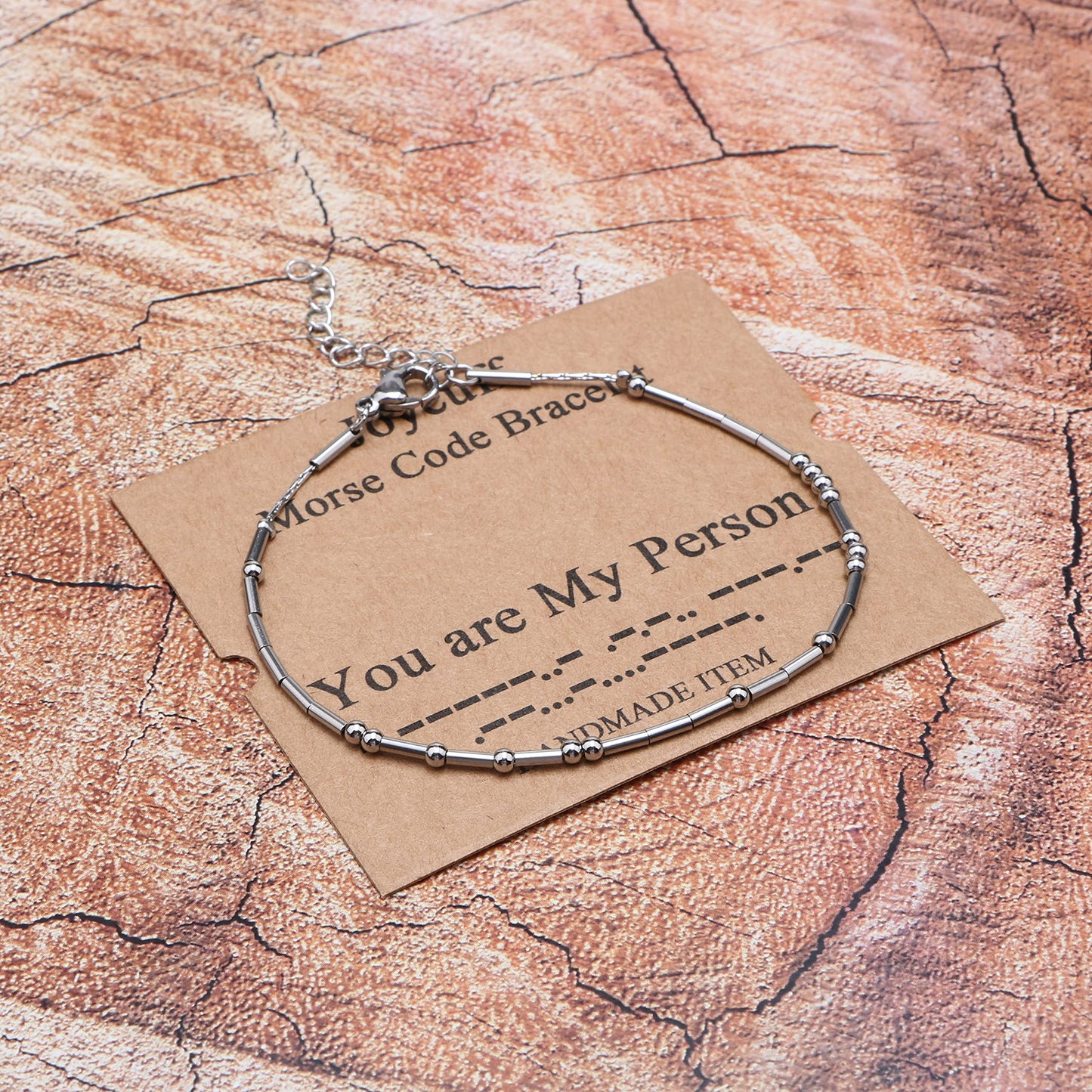JoycuFF You Are My Person Morse Code Bracelets for Wife Funny Fashion Christmas Gifts Silk Wrap Bracelet Inspirational Motivatio