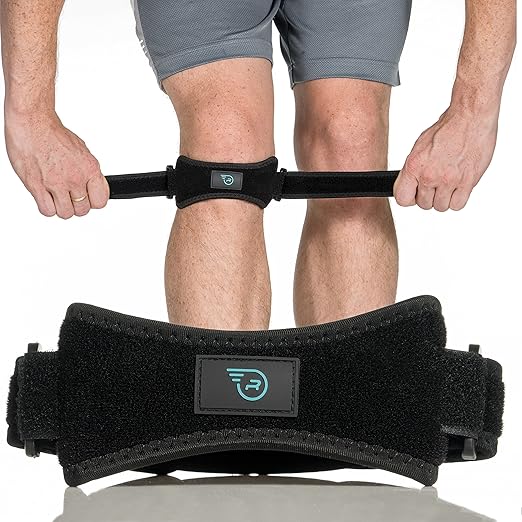 Run Forever Sports Patella Strap Knee Brace Support for Arthritis, ACL, Running, Basketball, Meniscus Tear, Sports, Athlet...