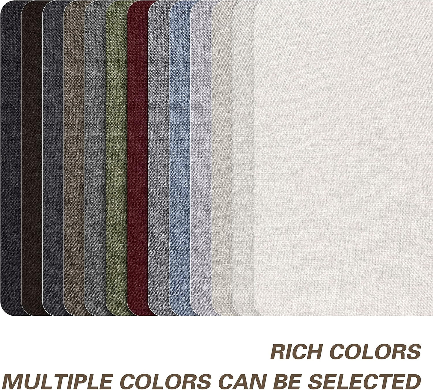 KING MOUNTAIN Coarse Linen Repair Patches, Self-Adhesive Linen Fabric Patches, 8X11 inch 2 PCS, Multi Color, Can be Used for Linen Sofa Repair and Linen Clothes Repair(8" x 11"-2PCS,Dark Green)