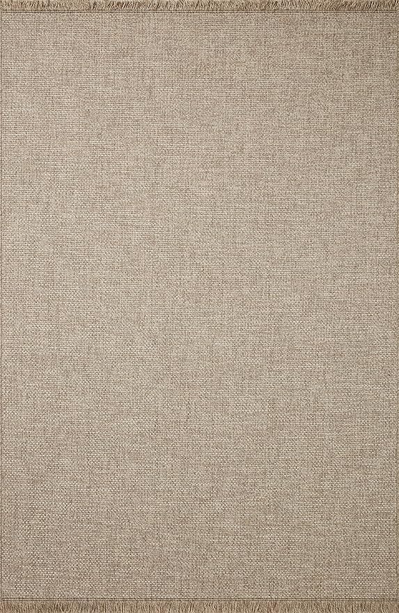 Loloi Dawn Collection Indoor/Outdoor DAW-04 Coffee 7'-8" x 7'-8" Round Area Rug
