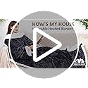 HOW'S MY HOUSE Wearable Heated Blanket with Sleeves and Foot Pocket, 52"x72" Electric Blanket for 6 Heat Settings, 12-Hour...