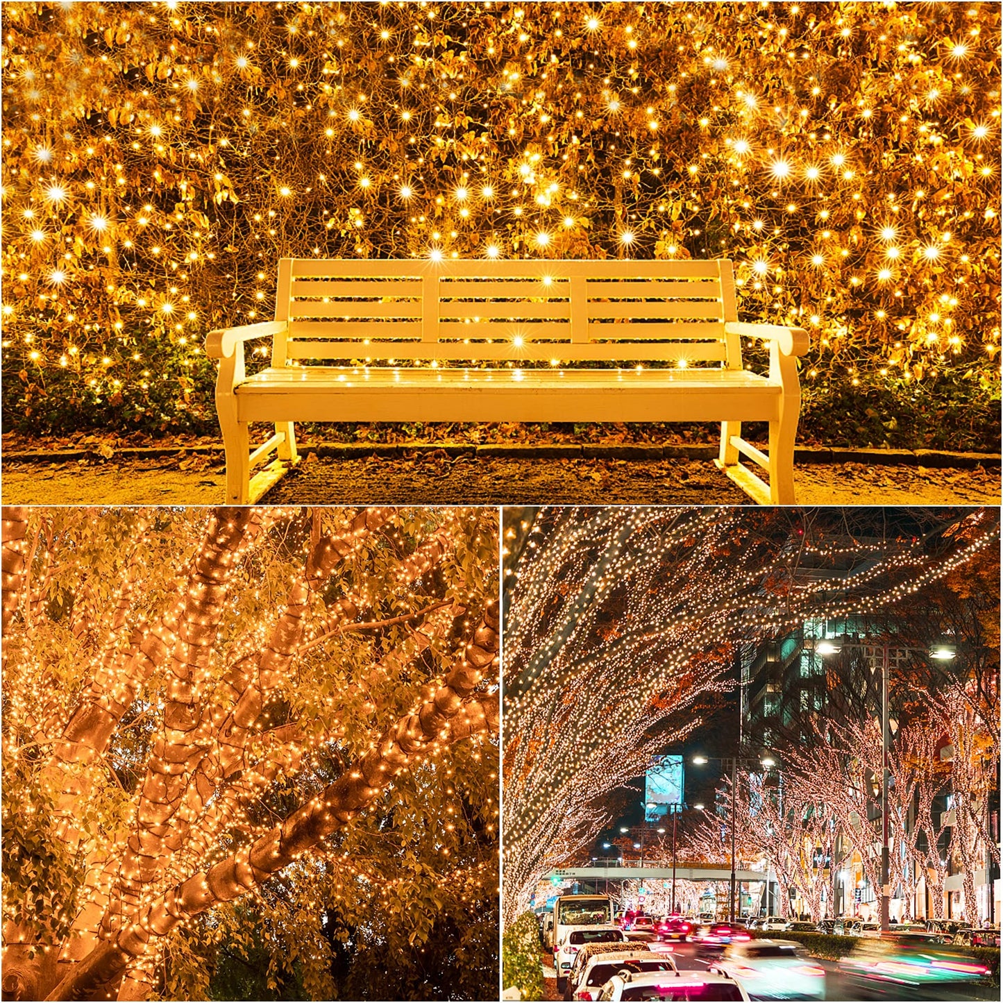 Blissun Halloween Lights  50-Count Black Wire Light Set  Battery Operated Halloween Mini String Light With 8 Modes  16 Ft Fairy Lights For Halloween Tree Garden Wreath Decorations (2 Pack  Orange)