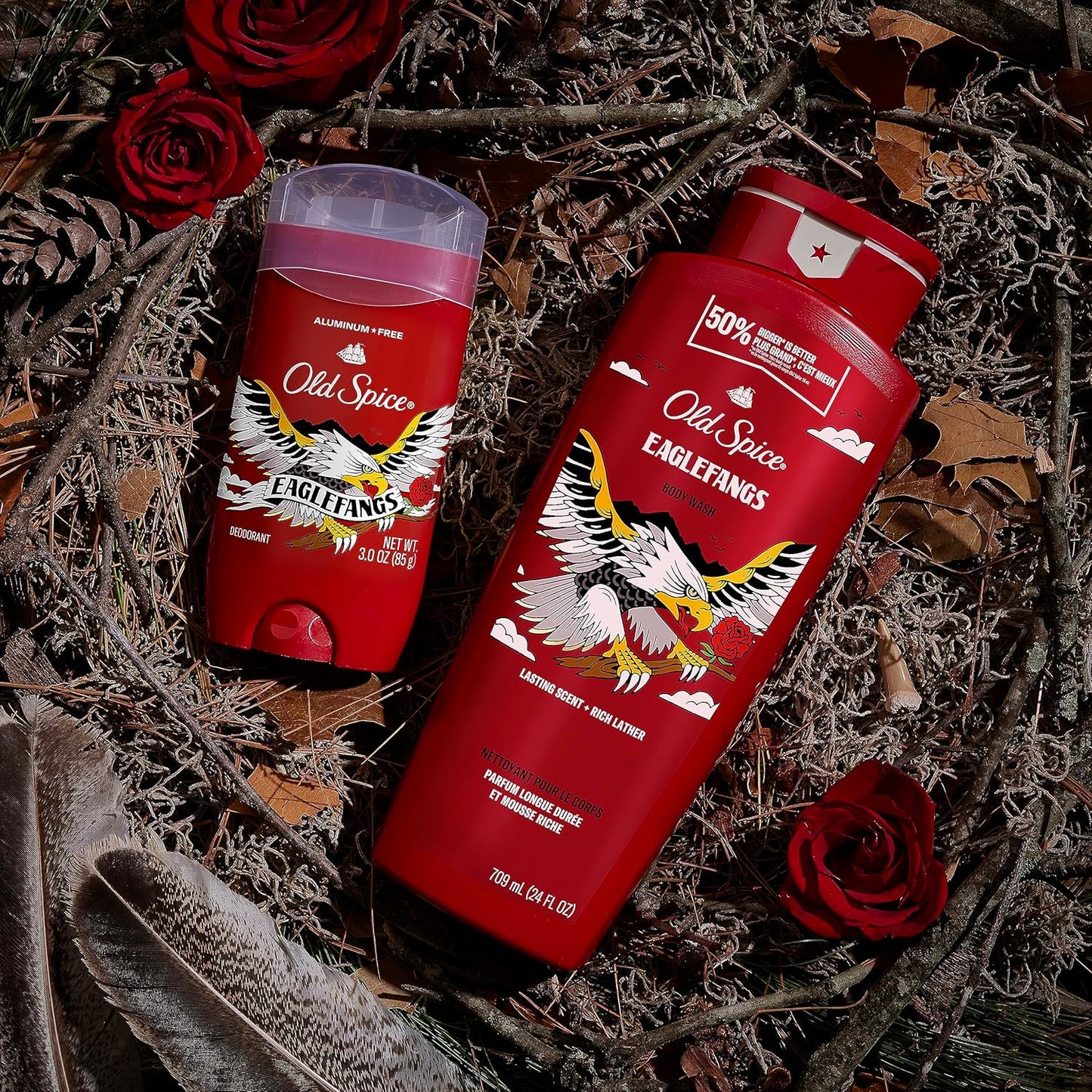 Old Spice Body Wash for Men, Eaglefangs, Long Lasting Lather, 24 fl oz (Pack of 4)