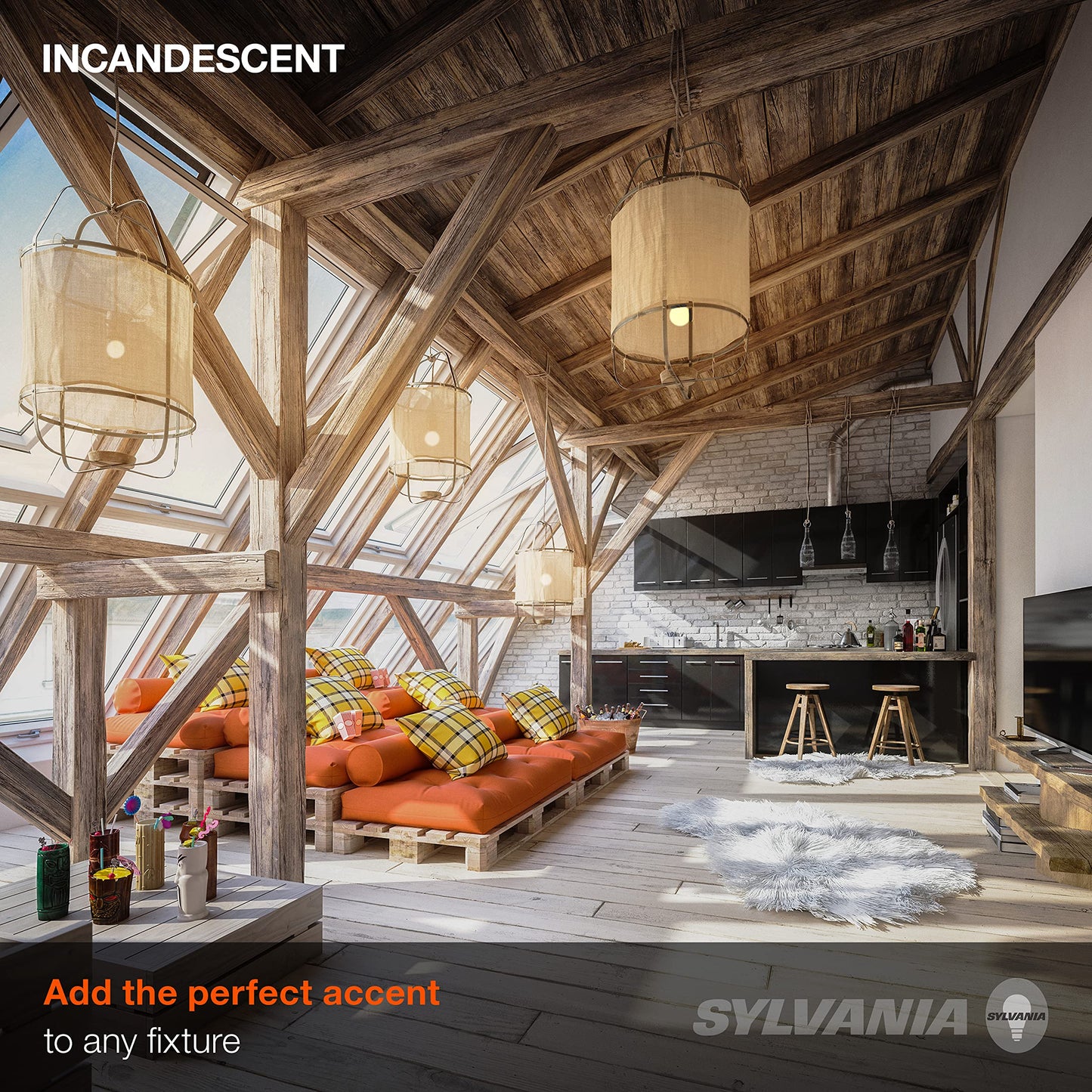 Sylvania Incandescent Double Life Décor Globe Light Bulb, 40W, G25, Medium Base, 265 Lumens, Frosted, 2850K, Soft White - 3 Pack (15345)