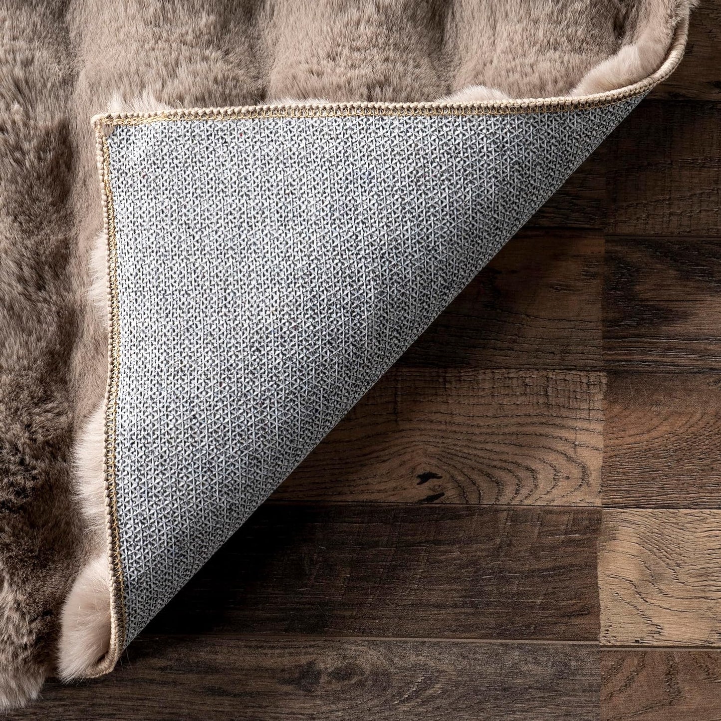 nuLOOM Jeni Checkered 6 Square Machine Washable Area Rug for Living Room Bedroom Dining Room Kitchen, Taupe