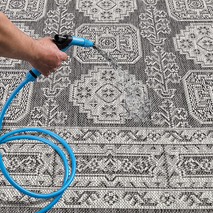 Keen Home Design Terrace Outdoor Runner Rug - 2x6 Washable Indoor/Outdoor Rug for Patio, Kitchen, Balcony, Beach, Garden, Deck and Porch, Size: 2'2"x5'7"