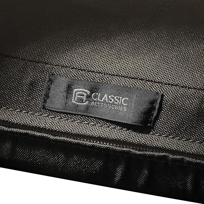 Classic Accessories Ravenna Water-Resistant 23 x 23 x 5 Inch Square Patio Seat Cushion Slip Cover & Foam, Espresso, Lounge Chair Cushion