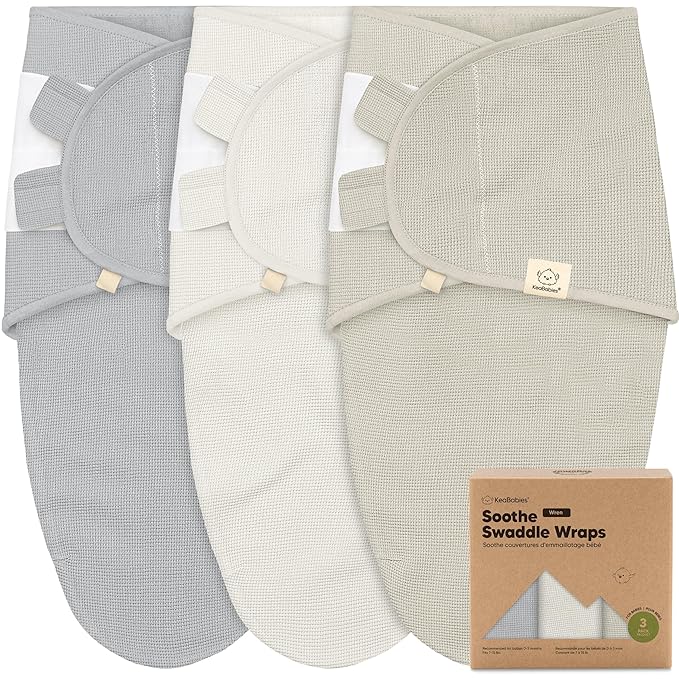 3-Pack Organic Swaddles for Newborns, Baby Sleep Sacks 0-3 Months - Baby Swaddle Wrap, Newborn Wearable Blanket, Infant Sl...