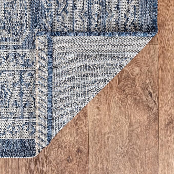 Keen Home Design Terrace Outdoor Area Rug - 4x6 Washable Indoor/Outdoor Rug for Patio, Kitchen, Balcony, Beach, Garden, Deck and Porch, Size: 3'10"x5'7"