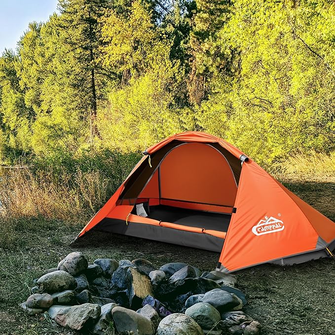 1 Person Tent for Camping Hiking Mountain Hunting Backpacking Tents 4 Season Resistance to Windproof Rainproof and Waterproof