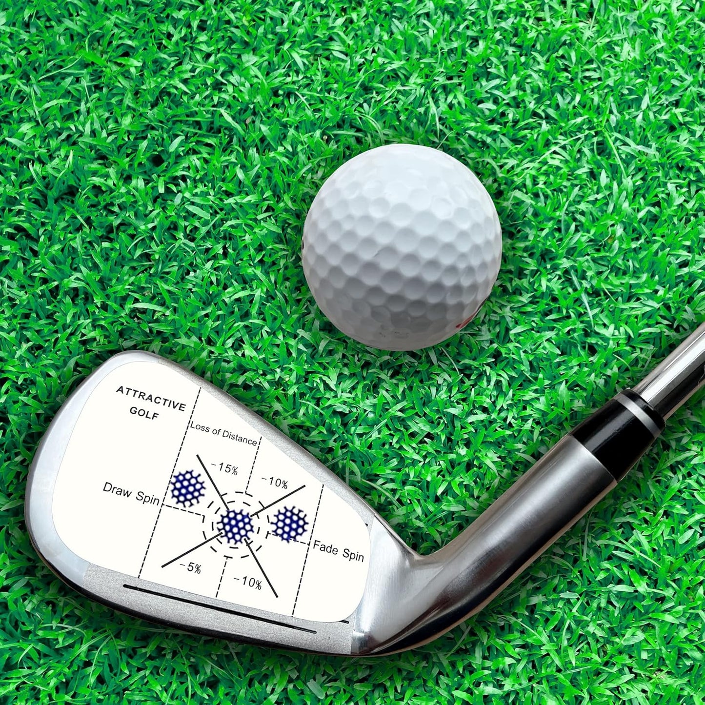 ATTRACTIVE Golf Impact Tape Set, Club Impact Stickers for Golf Clubs, Self-Teaching Sweet Spot and Consistency Analysis, Useful Training Aid Improve Swing Accuracy