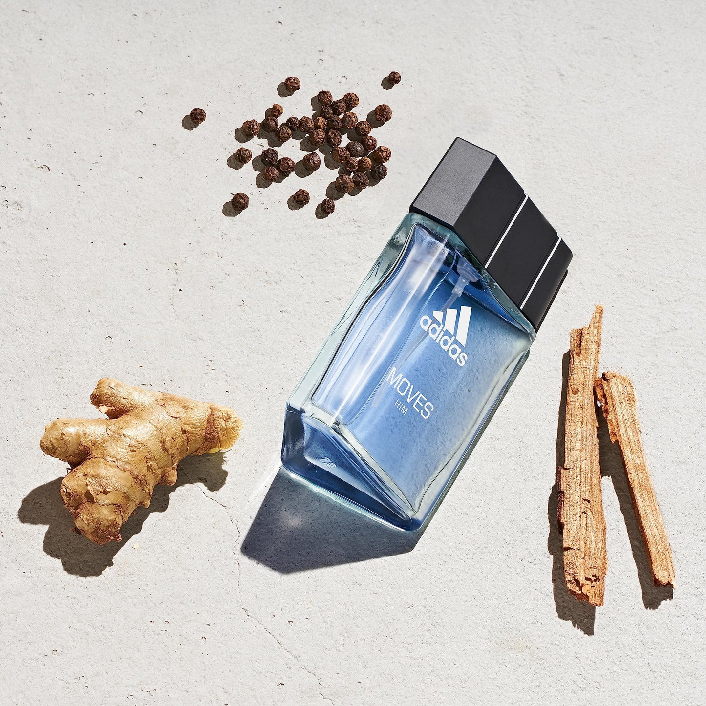 Adidas Moves Him Eau de Toilette 1 fl oz (Pack of 1), Notes of Green Apple, Cedarwood, Musk, Men's Fragrance, Long Lasting, Spor